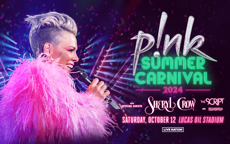P!NK's Summer Carnival is coming to Lucas Oil Stadium 10/12/24